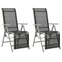 Reclining garden chairs 2 pcs silver aluminum textilene by vidaXL, Garden chairs - Ref: Foro24-312197, Price: 170,99 €, Disco...