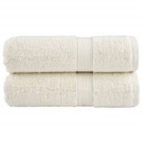 2 units of cream-colored towels, 100% cotton, 30x30 cm, 600 gsm by , Towels - Ref: Foro24-137467, Price: 9,99 €, Discount: %