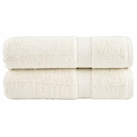 Hand towels 2 units 100% cotton cream 50x100 cm 600 gsm by , Towels - Ref: Foro24-137473, Price: 16,70 €, Discount: %