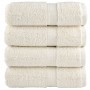 Guest towels 4 units 100% cotton cream 30x50 cm 600 gsm by , Towels - Ref: Foro24-137471, Price: 14,92 €, Discount: %