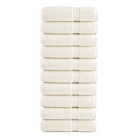 Guest towels 10 units 100% cotton cream 70x140 cm 600gsm by , Towels - Ref: Foro24-137478, Price: 108,99 €, Discount: %