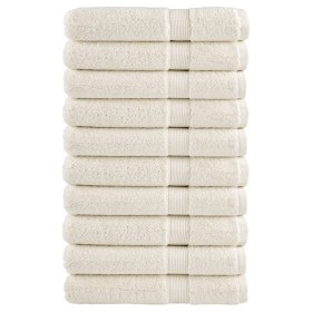 Sauna towels 10 units 100% cotton cream 80x200 cm 600 gsm by , Towels - Ref: Foro24-137484, Price: 175,29 €, Discount: %