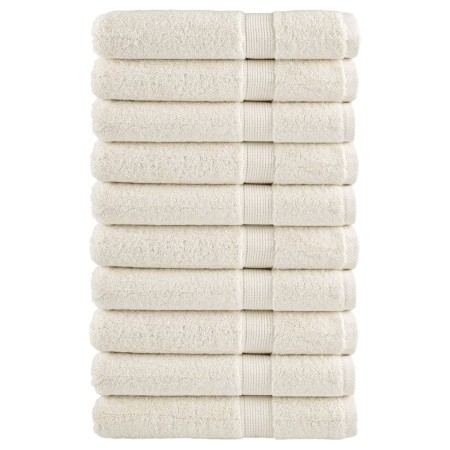 Sauna towels 10 units 100% cotton cream 80x200 cm 600 gsm by , Towels - Ref: Foro24-137484, Price: 181,95 €, Discount: %