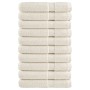 Sauna towels 10 units 100% cotton cream 80x200 cm 600 gsm by , Towels - Ref: Foro24-137484, Price: 181,95 €, Discount: %