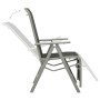 Reclining garden chairs 2 pcs silver aluminum textilene by vidaXL, Garden chairs - Ref: Foro24-312197, Price: 170,99 €, Disco...