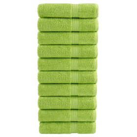 Toallas de mano 10 uds algodón verde manzana 50x100 cm 600 gsm de , Toallas - Ref: Foro24-137499, Precio: 61,99 €, Descuento: %