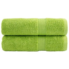 Hand towels 2 units 100% cotton green 100x150 cm 600 gsm by , Towels - Ref: Foro24-137503, Price: 37,99 €, Discount: %