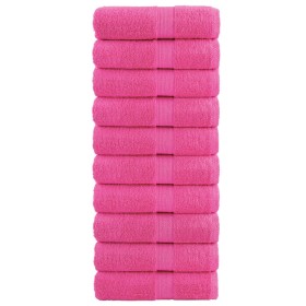 Toallas 10 unidades 100% algodón rosa 30x30 cm 600 gsm de , Toallas - Ref: Foro24-137517, Precio: 18,99 €, Descuento: %