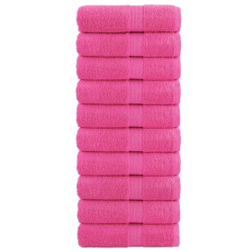 Guest towels 10 units 100% cotton pink 30x50 cm 600 gsm by , Towels - Ref: Foro24-137520, Price: 25,99 €, Discount: %