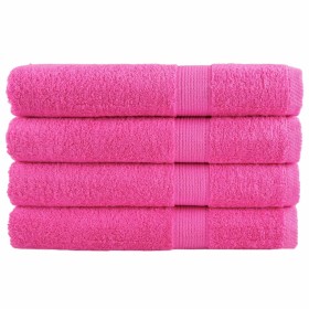 Premium towels 4 units 100% cotton pink 100x200 cm 600 gsm by , Towels - Ref: Foro24-137534, Price: 92,34 €, Discount: %