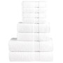 Set of 8 pieces of towels 100% white cotton 600 gsm by , Towels - Ref: Foro24-137536, Price: 44,99 €, Discount: %