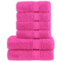 6-teiliges Handtuchset aus 100% Baumwolle in Rosa, 600 g/m². von , Handtücher - Ref: Foro24-137569, Preis: 46,99 €, Rabatt: %