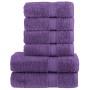 Juego de toallas 6 piezas 100% algodón morado 600 gsm de , Toallas - Ref: Foro24-137562, Precio: 47,98 €, Descuento: %