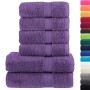 6-piece towel set 100% cotton purple 600 gsm by , Towels - Ref: Foro24-137562, Price: 46,29 €, Discount: %