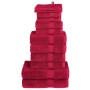 Juego de toallas 12 piezas 100% algodón rojo 600 gsm de , Toallas - Ref: Foro24-137581, Precio: 62,47 €, Descuento: %