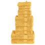 Juego de toallas 12 piezas 100% algodón amarillo 600 gsm de , Toallas - Ref: Foro24-137576, Precio: 54,63 €, Descuento: %