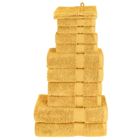 Set of 12 towels 100% cotton yellow 600 gsm by , Towels - Ref: Foro24-137576, Price: 54,99 €, Discount: %