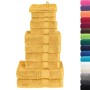 Set of 12 towels 100% cotton yellow 600 gsm by , Towels - Ref: Foro24-137576, Price: 54,99 €, Discount: %