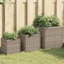 Blumenkästen 3 Stück aus grauem synthetischem Rattan von , Töpfe und Pflanzgefäße - Ref: Foro24-366397, Preis: 75,35 €, Rabat...