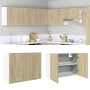 Hanging kitchen cabinet made of plywood in oak color, measuring 80x31x60 cm. by , Kitchen cabinets - Ref: Foro24-849621, Pric...