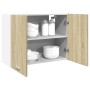 Hanging kitchen cabinet made of plywood in oak color, measuring 80x31x60 cm. by , Kitchen cabinets - Ref: Foro24-849621, Pric...