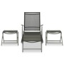 3-piece garden furniture set, silver aluminum with textilene. by vidaXL, Garden sets - Ref: Foro24-312199, Price: 90,36 €, Di...