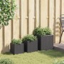 Jardineras 3 unidades ratán sintético negro de , Maceteros y jardineras - Ref: Foro24-366395, Precio: 75,32 €, Descuento: %