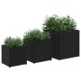 Jardineras 3 unidades ratán sintético negro de , Maceteros y jardineras - Ref: Foro24-366395, Precio: 75,32 €, Descuento: %