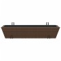 Planters with hooks 2 units synthetic brown rattan by , Pots and planters - Ref: Foro24-366405, Price: 69,62 €, Discount: %