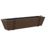 Planters with hooks 2 units synthetic brown rattan by , Pots and planters - Ref: Foro24-366405, Price: 69,62 €, Discount: %