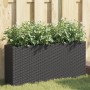 Pflanzgefäß mit 2 schwarzen künstlichen Rattan-Blumentöpfen 90x20x40 cm. von , Töpfe und Pflanzgefäße - Ref: Foro24-366407, P...