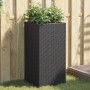 Black synthetic rattan planter 40x40x80 cm by , Pots and planters - Ref: Foro24-366413, Price: 74,27 €, Discount: %