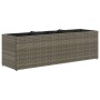 Planter with 3 gray synthetic rattan pots 105x30x32 cm by , Pots and planters - Ref: Foro24-366418, Price: 64,34 €, Discount: %