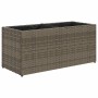 Garden planter with 2 gray PE rattan planters 72x30x32 cm by , Pots and planters - Ref: Foro24-366424, Price: 45,83 €, Discou...