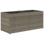 Garden planter with 2 gray PE rattan planters 72x30x32 cm by , Pots and planters - Ref: Foro24-366424, Price: 45,83 €, Discou...