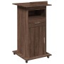 Atril con ruedas y cajón madera ingeniería marrón 55x55x107 cm de , Escritorios - Ref: Foro24-848030, Precio: 134,99 €, Descu...