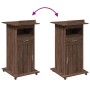 Atril con ruedas y cajón madera ingeniería marrón 55x55x107 cm de , Escritorios - Ref: Foro24-848030, Precio: 134,99 €, Descu...