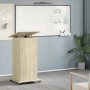 Oak Sonoma wood lectern with wheels and drawer 55x55x107 cm by , Desks - Ref: Foro24-848026, Price: 131,85 €, Discount: %