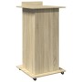 Atril con ruedas y cajón madera roble Sonoma 55x55x107 cm de , Escritorios - Ref: Foro24-848026, Precio: 131,85 €, Descuento: %