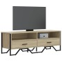 TV stand made of engineered wood in Sonoma oak, 122x34x41 cm by , TV Furniture - Ref: Foro24-848580, Price: 104,99 €, Discoun...