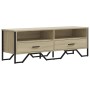 TV stand made of engineered wood in Sonoma oak, 122x34x41 cm by , TV Furniture - Ref: Foro24-848580, Price: 90,77 €, Discount: %