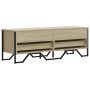 TV stand made of engineered wood in Sonoma oak, 122x34x41 cm by , TV Furniture - Ref: Foro24-848580, Price: 90,77 €, Discount: %