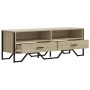 TV stand made of engineered wood in Sonoma oak, 122x34x41 cm by , TV Furniture - Ref: Foro24-848580, Price: 90,77 €, Discount: %