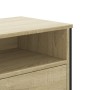 TV stand made of engineered wood in Sonoma oak, 122x34x41 cm by , TV Furniture - Ref: Foro24-848580, Price: 90,77 €, Discount: %