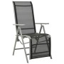 Silla de jardín reclinable textileno y aluminio plateado de vidaXL, Sillas de jardín - Ref: Foro24-312196, Precio: 108,25 €, ...