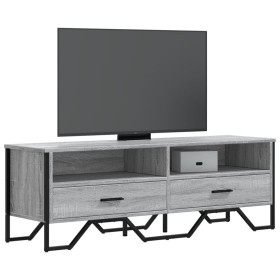 TV stand made of gray Sonoma engineered wood, measuring 122x34x41 cm. by , TV Furniture - Ref: Foro24-848582, Price: 106,99 €...