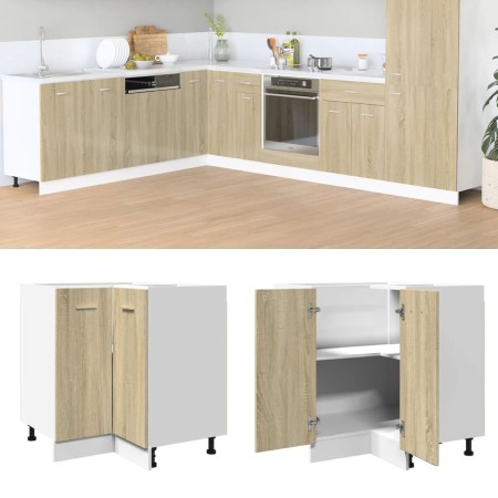 Lower corner cabinet in Sonoma oak engineered wood by , Kitchen cabinets - Ref: Foro24-849616, Price: 97,01 €, Discount: %