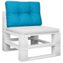 Light blue fabric cushion for pallet sofa 60x40x12 cm by , Cushions for chairs and sofas - Ref: Foro24-360561, Price: 21,05 €...