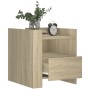 Mesita de noche madera de ingeniería roble Sonoma 45x50x50 cm de , Mesitas de noche - Ref: Foro24-848278, Precio: 79,73 €, De...