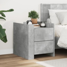 Engineered wood gray concrete bedside table 45x50x50 cm by , Nightstands - Ref: Foro24-848286, Price: 81,47 €, Discount: %